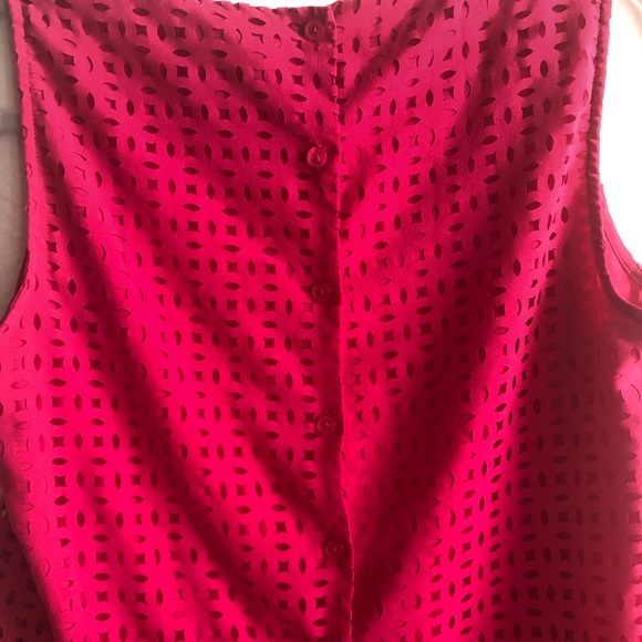 Pink eyelet cynthia rowley button back - Picture 6 of 7